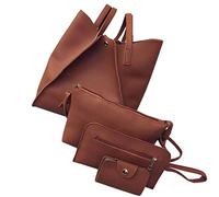Giwnhvx Sac à main en cuir pour femme Marron