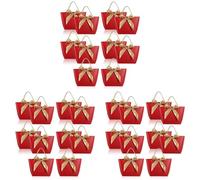 Giwnhvx Sac cadeau de 30 pièces avec poignée, sac pour papier présent sac pour collations enveloppantes avec sacs-cadeaux pour rouge