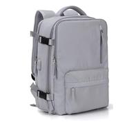 Giwnhvx Sac de voyage de grande capacité, trousse de toilette, sac de rangement portable, sac à dos gris