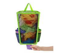 Giwnhvx Sac Poubelle à Grille en Plastique Respirant Suspendu Chaussettes Organisateurs de Rangement D'Articles Divers Sac de Rangement de Cuisine Salle de Bain Vert