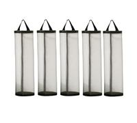 Giwnhvx Sac Poubelle Mural de Cuisine à Suspendre, Rangement Visuel, Magique, sans Perforation, Sac de Rangement en Plastique Coulissant, Noir + Gris