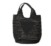 Giwnhvx Sacs de plage mode été Femmes Sac à bandoulière Creux tissé à la main Simple Doux Sac à main Grand sac de transport décontracté Sac de rangement H