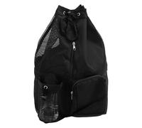 Giwnhvx Sacs de sport pour piscine, sport, plage, sac à dos en maille avec cordon de serrage pour homme et femme, sac d'entraînement noir