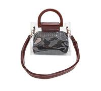 Giwnhvx Sacs transparents d'été en paille pour femme - Deux pièces - Sacs transparents pour femme - Sac à main - Sac à main - Noir