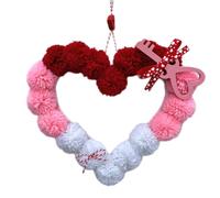 Giwnhvx Saint Guirlande de boules de poils en peluche, décoration intérieure, décoration pour la maison, décoration pour mariage C
