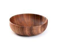 Giwnhvx Saladier en bois rond présentoirs pour desserts plateaux de service fruits salades snack bol à soupe pour café domestique G