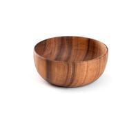Giwnhvx Saladier Rond en Bois Exposants pour Dessert Plateaux de Service Fruits Salades Snack Bol à Soupe pour Cafétéria Domicile D