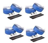 Giwnhvx Sangles de guidon respirantes en carbone pour vélo de route, antidérapantes, absorbant les chocs, bleu
