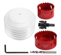 Giwnhvx Scie-cloche de 80 mm avec bol anti-poussière pour éclairage encastré de 7,6 cm, scie cloche de 60 mm pour éclairage encastré à DEL de 5,1 cm