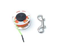 Giwnhvx Scuba Finger Reel, Bobine compacte en aluminium pour plongée avec double boucle adaptée pour la plongée et la plongée en apnée dans les épaves,
