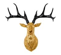 Giwnhvx Sculpture de cerf en résine, sculpture murale, artisanat, tenture murale, canapé, arrière-plan, bar, décoration de bureau