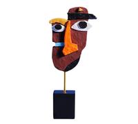 Giwnhvx Sculpture de Masque Abstraite Moderne, Décoration de Maison, Figurine en Résine, Ornements de Salon, de Bureau, D'Armoire, Artisanat de, C