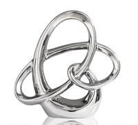 Giwnhvx Sculpture géométrique moderne en céramique avec décor doré, accessoire d'intérieur abstrait et figurine de table B