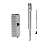 Giwnhvx SDS Plus Ensemble de forets pour marteau perforateur, scie-cloche avec tige ronde, ouvre-trou pour béton, ciment, pierre, 30 mm
