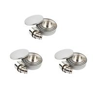 Giwnhvx Set de emporte-pièces pour biscuits, anneaux ronds pour pâtisserie en acier inoxydable, 36 pièces, avec boîte ronde en forme de beignet, gâteau fondant