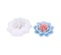 Giwnhvx Simulation de Bougie de Lotus en Silicone, Moule en Fleur, Savon, Parfum, Ornements, Décoration de Gâteau au Chocolat, Cadeau, Facile à Installer, Facile à Utiliser, C