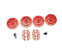 Giwnhvx Simulation Disque De Frein Coupleur Set (4) pour Axial RBX10 Ryfit Axial AXI232045 1/10 Simulation Climbing Car, Rouge