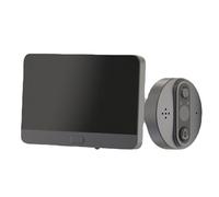 Giwnhvx Sonnette de porte 3MP Smart Life Tuya 1080P WiFi avec caméra espion pour les yeux 5000 mAh PIR Détecteur de mouvement IR Digital Viewer