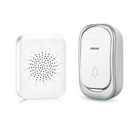 Giwnhvx Sonnette d'extérieur sans fil Interface USB Télécommande Anneau de porte Kit de sonnette de maison Carillon Doorbel