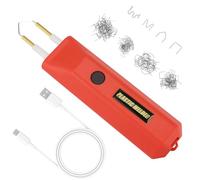 Giwnhvx Soudeur portatif sans fil en plastique Machine de soudure pour plastique Nylon PE Machine de réparation de pare-chocs de voiture Outils de réparation Rouge