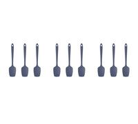 Giwnhvx Spatule en silicone de 9 pièces, spatule en caoutchouc noir, résistante aux hautes températures, spatule de cuisine pour cuisiner et cuire au four
