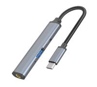 Giwnhvx Station d'accueil USB C pour ordinateur portable de type C, avec USB 2.0, PD 87 W, adaptateur multi-ports audio 3,5 mm pour ordinateurs portables, téléphones