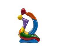 Giwnhvx Statue abstraite moderne en résine pour couple - Décoration de bureau ou de chambre à coucher