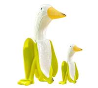 Giwnhvx Statue de Canard Banane Figurine Banane Décoration Extérieure Décoration de Jardin Décoration de Bureau A