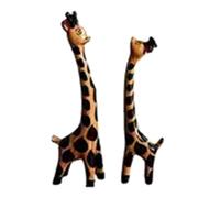 Giwnhvx Statue de Girafe Statue de Girafe en Bois Décoration de Table Sculpture de Girafe Animal Décoration de Bibliothèque pour Bureau À La Maison C