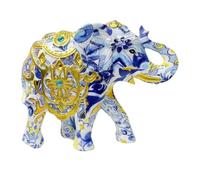Giwnhvx Statue d'éléphant décorative sophistiquée en résine - Figurines d'animaux de collection - Statue d'éléphant pour bureau