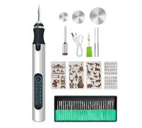 Giwnhvx Stylo de gravure pour métal, bois, verre et plastique, kit de stylo de gravure professionnel, argent