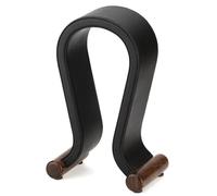 Giwnhvx Support de casque en cuir en forme de U pour casque de jeu sur PC, support d'étagère, noir