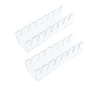 Giwnhvx Support de Chapeau 2 Pièces pour Casquettes de Baseball, Organisateur de Chapeau Présentoir de Chapeau en Acrylique pour 7 Porte-Chapeau de Casquettes de Baseball, A