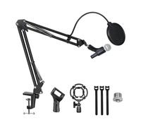 Giwnhvx Support de microphone avec perche et filtre pour pare-brise