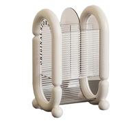 Giwnhvx Support de Pinceaux de Maquillage en Acrylique, Boîte de Rangement Transparente pour Rouges à Lèvres et Cosmétiques, Organisateur de Table pour Outils de Maquillage, Blanc