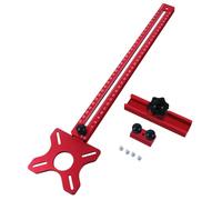 Giwnhvx Support de rainure de fraisage pour routeur, matériel d'armoire, gabarit de coupe circulaire, gabarit de découpe, poinçon de routeur, support de rainure de fraisage, support métrique