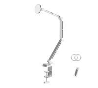Giwnhvx Support de Tablette Support de Bureau Support de Téléphone Rotatif à 360° Pliant Fixation de Bureau Support Magnétique Argenté