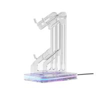 Giwnhvx Support Double Manette de en Acrylique RGB, Support de Bureau pour Casque de pour Console de