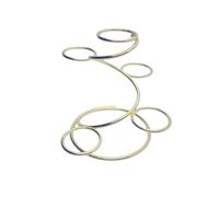 Giwnhvx Support en Métal à 5 Boules en Cristal Naturel, Support à Œufs, Présentoir, Décoration de Bureau à Domicile, Cadeaux, Support en Spirale Multi-Boules, Installation Facile