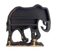 Giwnhvx Support Mural en Cristal Éléphant Support Mural en Bois Support de Rangement en Cristal Support Flottant Suspendu