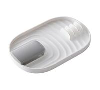 Giwnhvx Support pliable pour couvercles de casseroles, porte-spatules, support de rangement intégré, support de rangement pour cuisinière de cuisine, outils de drainage blanc