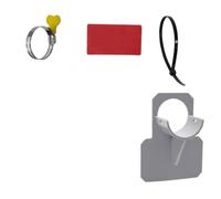 Giwnhvx Support pour tuyaux pour piscine, utilisé pour fixer des tuyaux de 30 à 38 mm et soutenir la sortie d'eau au-dessus du sol, fixé avec des cordes grises