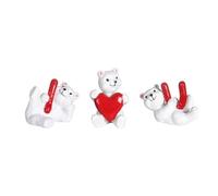 Giwnhvx Symboles D'Affection d'amour Figurines en Résine d'ours d'amour de Dessin Animé pour Décoration de Mariage Saint Valentin Centre de Table Mignon Étagère