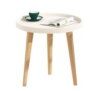 Giwnhvx Table ronde blanche de chevet, table basse, décoration de la maison, table de lit