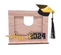 Giwnhvx Table tridimensionnelle, cadeau pour la saison de remise des diplômes, ornements en bois, cadre photo, cadeau commémoratif pour la remise de diplôme, rose
