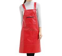 Giwnhvx Tablier de Coiffeur de Haute Qualité en Cuir Rouge pour pour la Cuisine, la Cuisson, le Restaurant, les Femmes