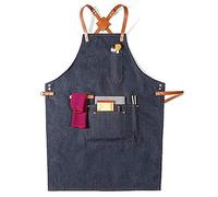 Giwnhvx Tablier de Cuisine de Coiffure Bleu pour Tablier de Cuisine pour Femmes Chef Serveur Café Coiffeur Outils Tablier