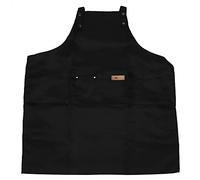 Giwnhvx Tablier réglable avec poches pour homme et femme - Tablier de cuisine, restaurant, barbecue, 68 x 75 cm, noir