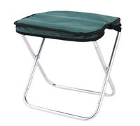 Giwnhvx Tabouret de camping en plein air, chaise de pêche pliable avec sac portable, alliage d'aluminium, barbecue de pique-nique, mini siège portable, vert