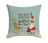 Giwnhvx Taie d'oreiller de Noël Housse de Père Noël Carré Décoration pour la Maison Housses de Coussin pour Canapé Siège Voiture Cadeau 45x45cm